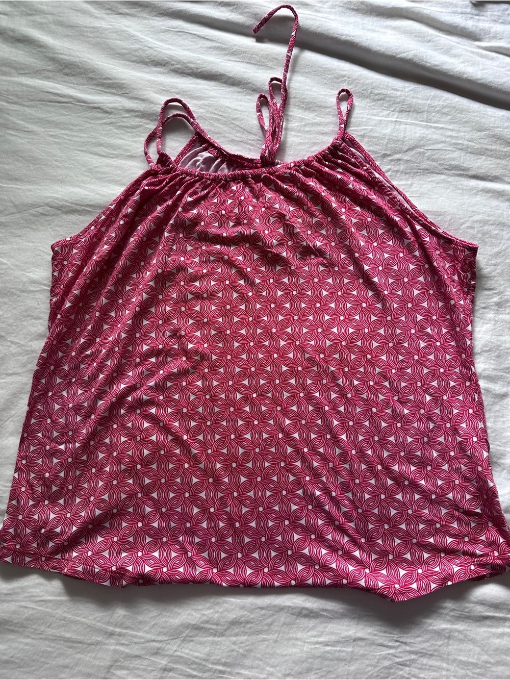 Banana Republic Rose Pink Geometric-Print Spaghetti Strap Camisole